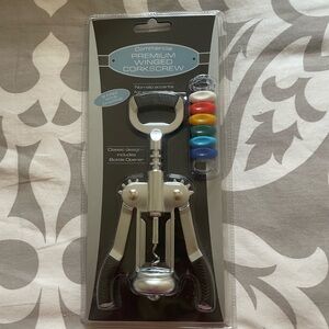 Premium Winged Corkscrew with Colorful Caps